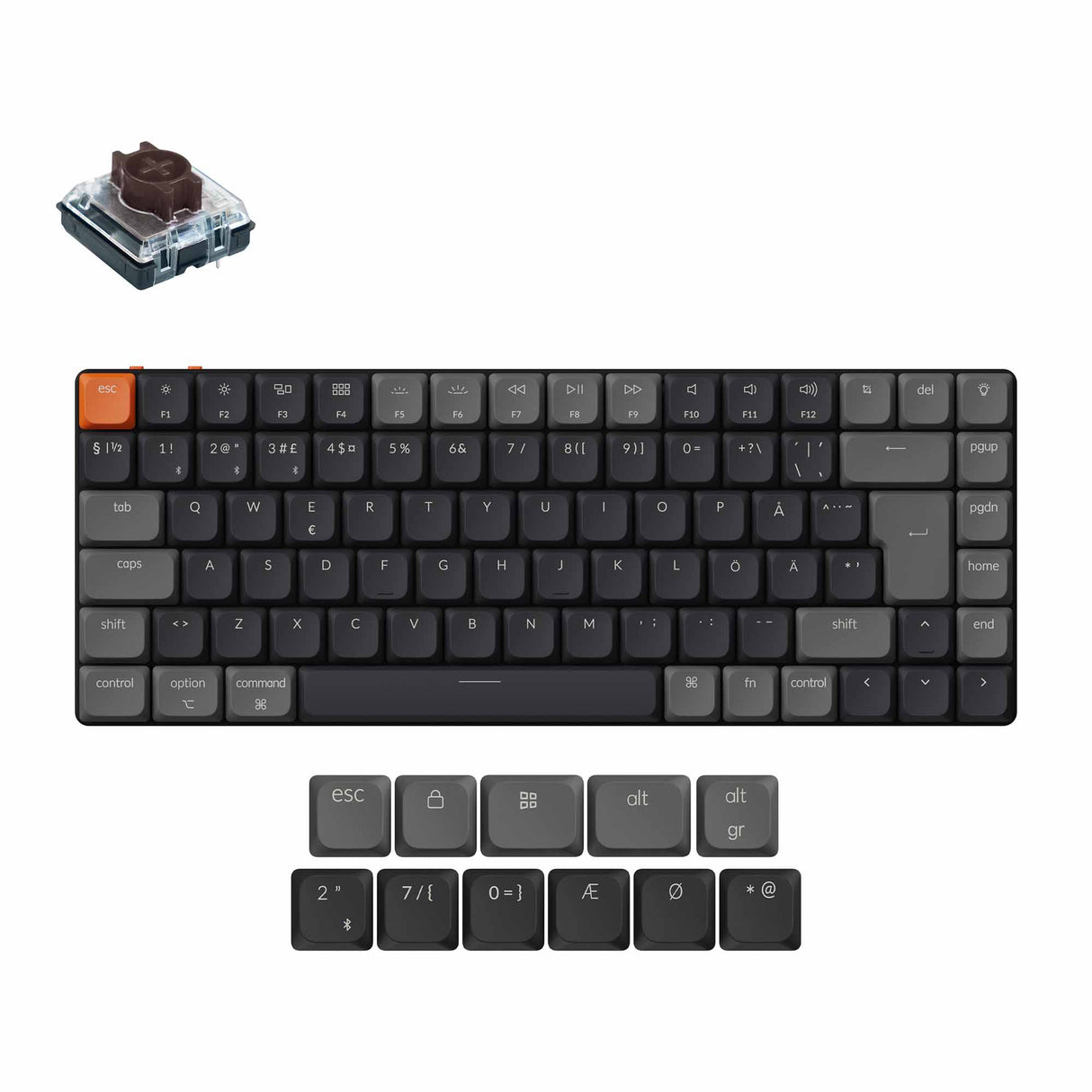 Keychron K1 QMK Wireless Mechanical Keyboard (ISO Layout) - Version 6