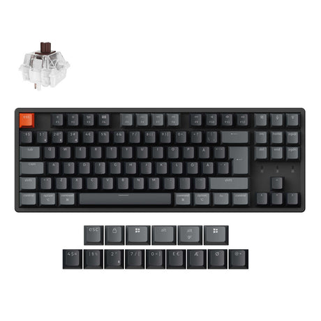 Keychron K8 QMK Wireless Mechanical Keyboard Version 2 Keychron Super Brown Switch Nordic Layout