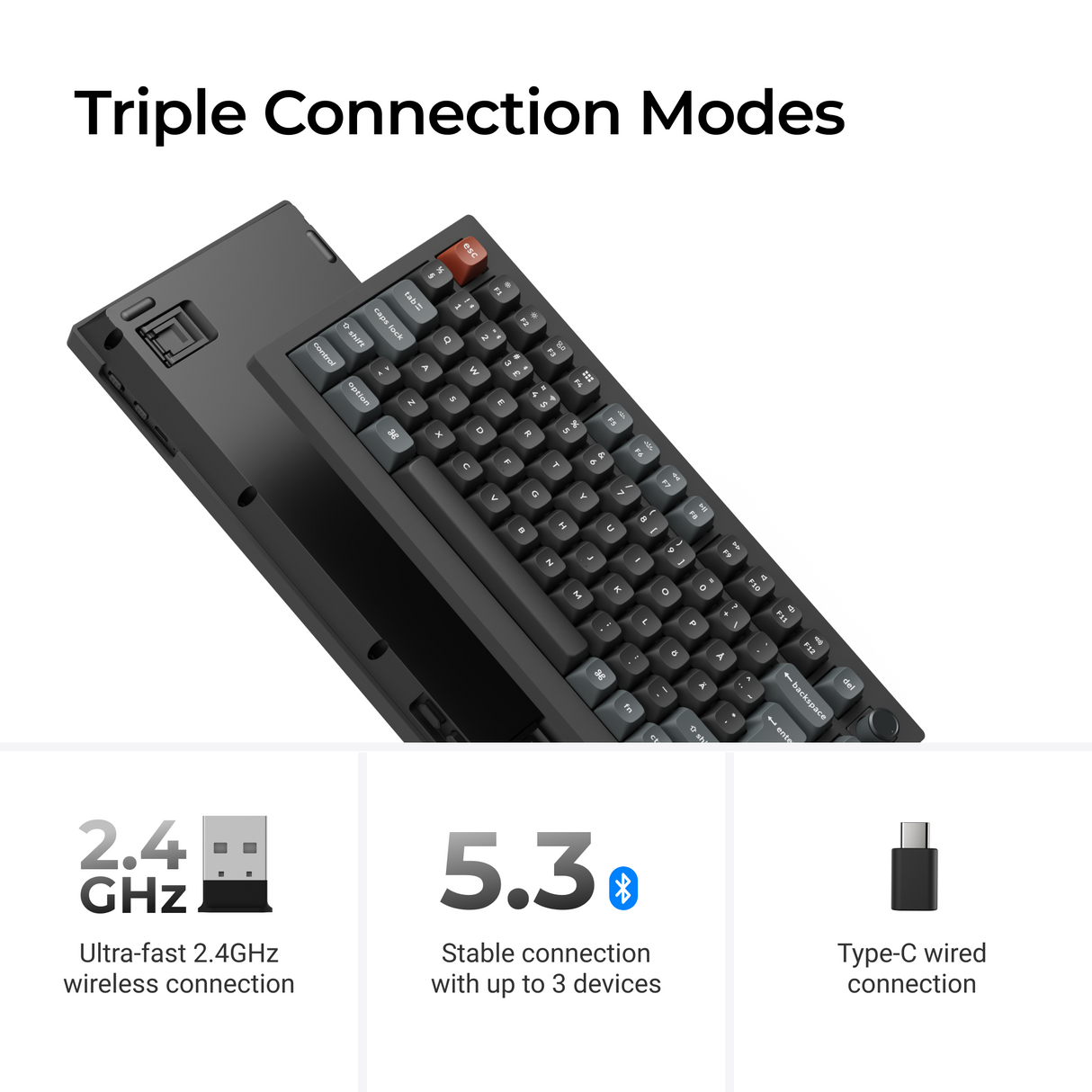 Keychron V1 Ultra 8K Wireless Custom Mechanical Keyboard