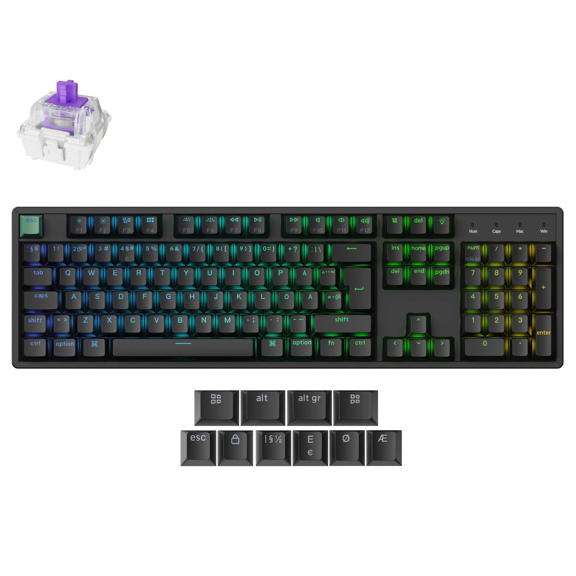Keychron K10 HE + Gateron Dawn + 磁気スプリング Keychron K10 HE Wireless Magnetic Switch – Keychron Sweden