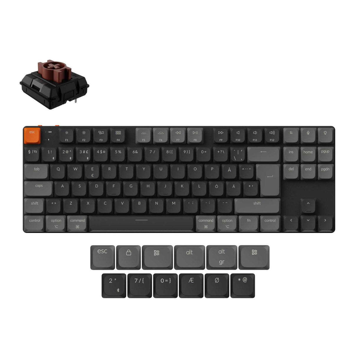 Keychron K1 QMK Wireless Mechanical Keyboard (ISO Layout) - Version 6