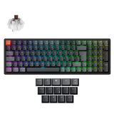 Keychron K4 QMK Wireless Mechanical Keyboard ISO-Nordic Aluminum Brown Switch