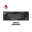 Keychron Q3 Pro QMK/VIA wireless custom mechanical keyboard 80 percent layout aluminum black for Mac WIndows Linux RGB backlight hot-swappable K Pro switch red ISO Nordic layout