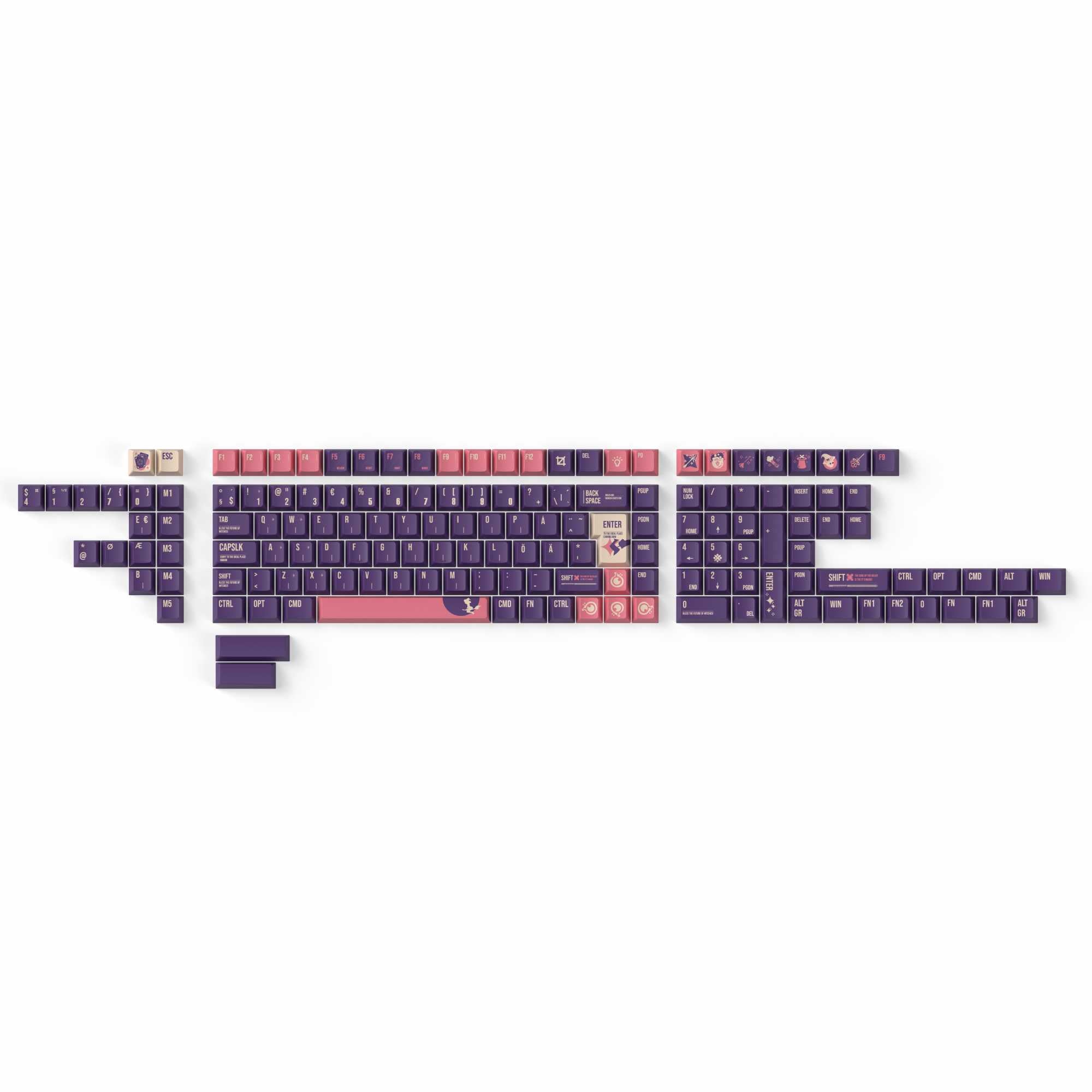 ISO Lunar Witch - Cherry Profile Dye-Sub PBT Full Keycap Set