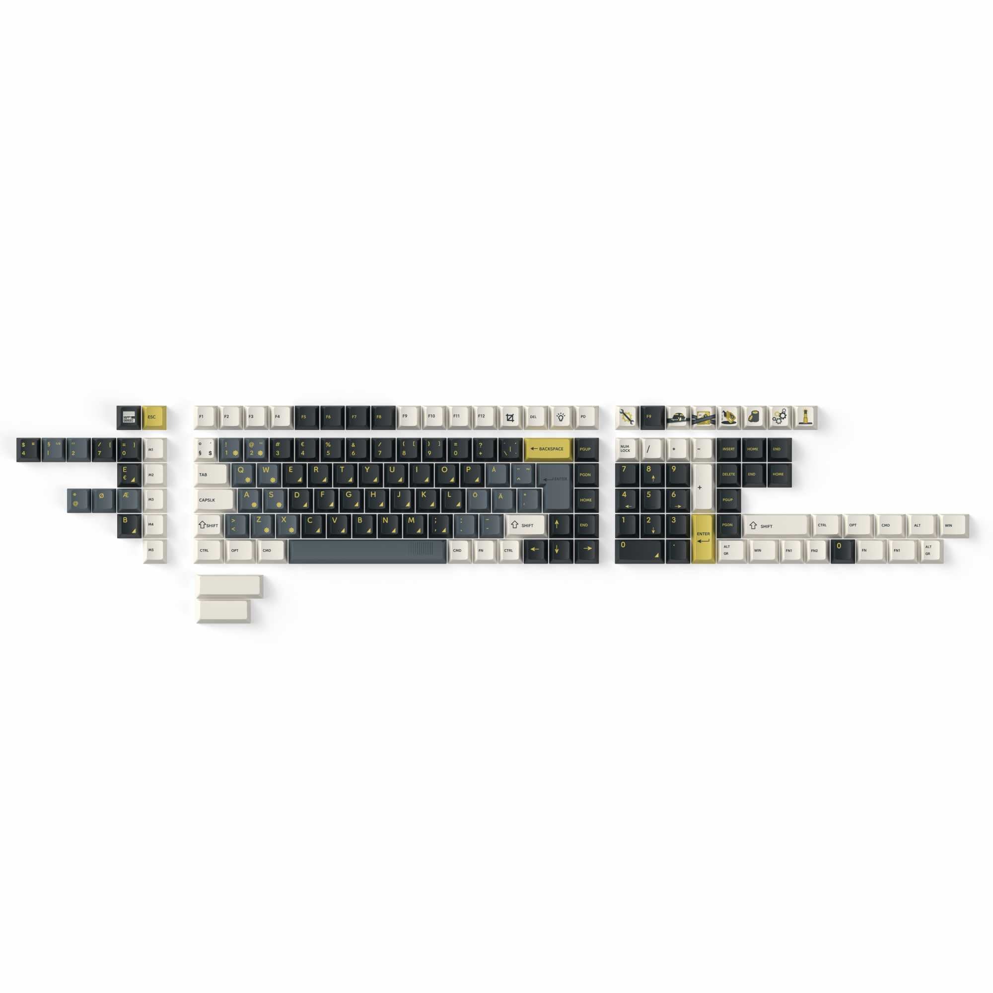 ISO Retro Garage - Cherry Profile Dye-Sub PBT Full Keycap Set