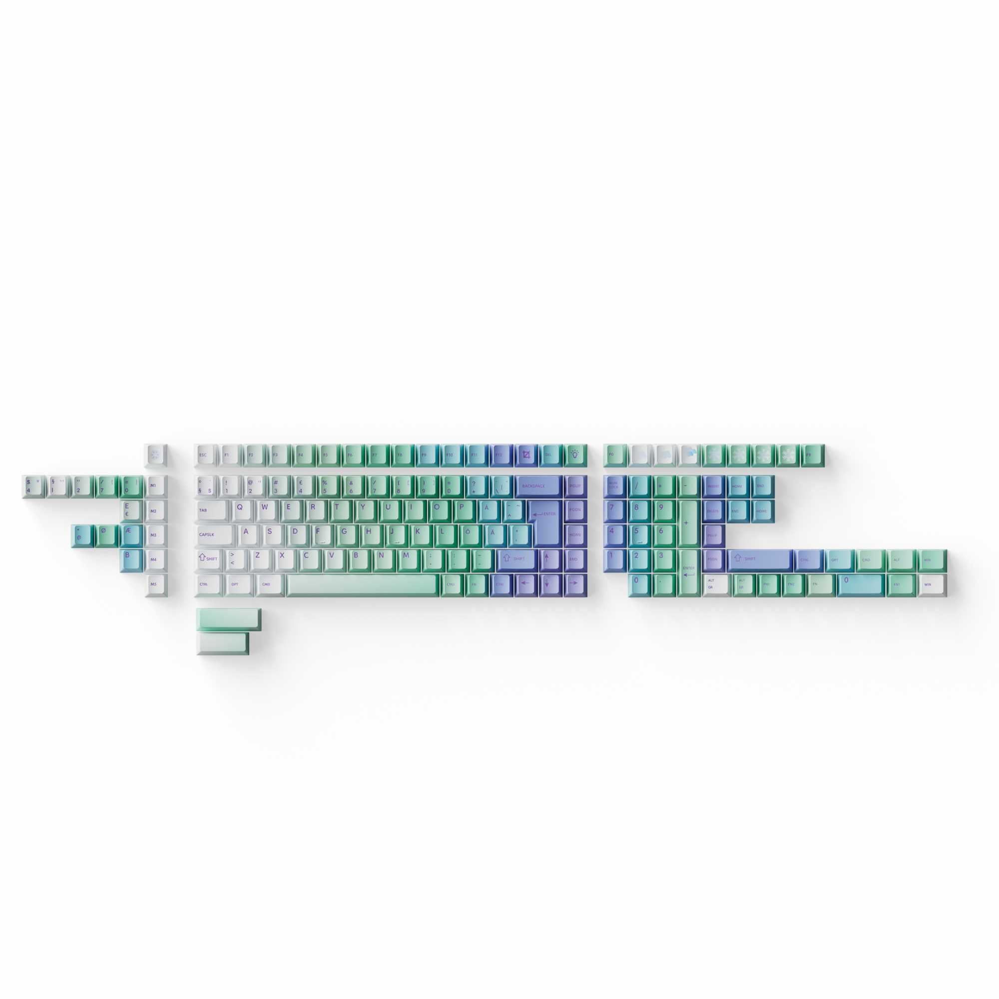 ISO Cloud and Snow - Cherry Profile Dye-Sub PBT Full Keycap Set