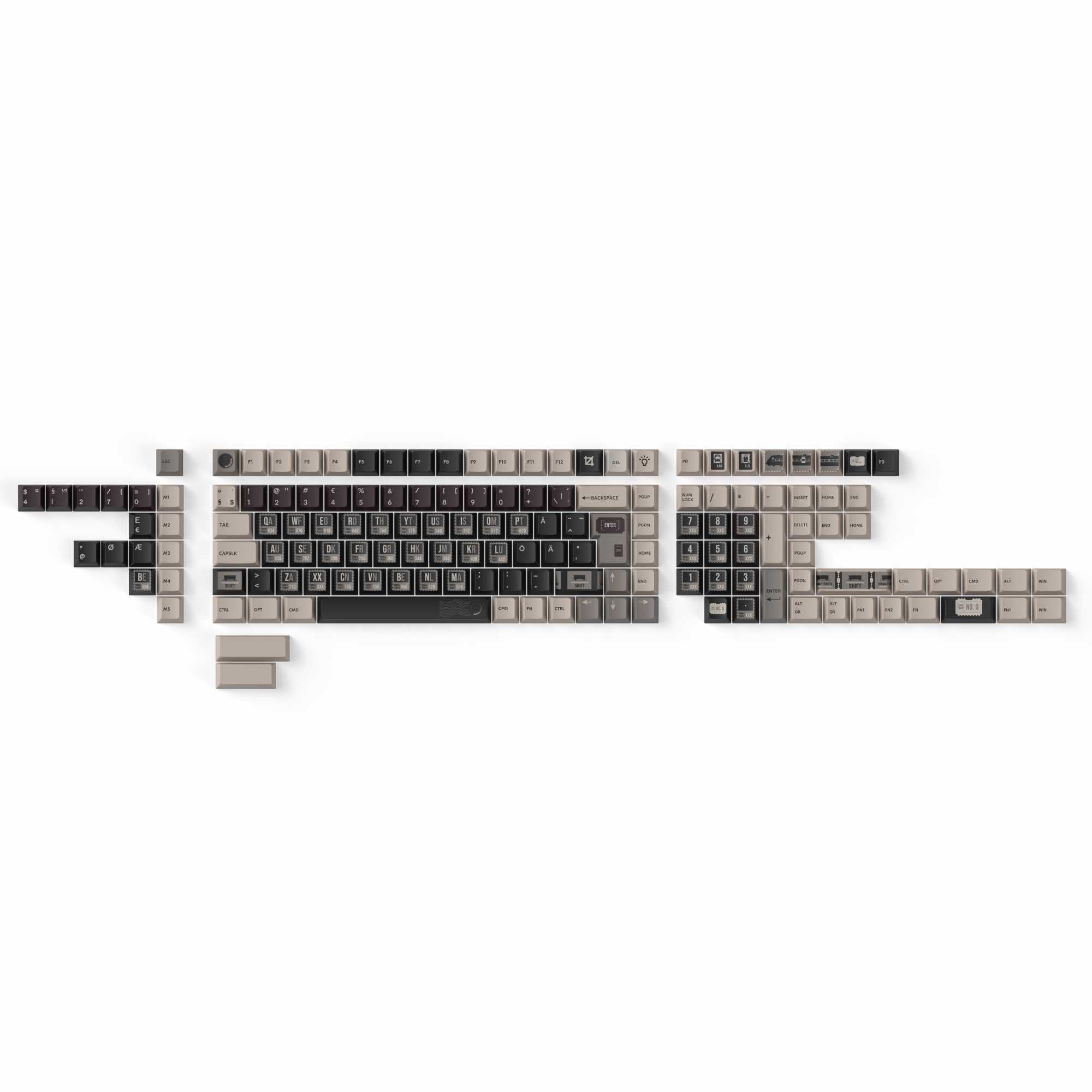 ISO Vintage Stamp - Cherry Profile Dye-Sub PBT Full Keycap Set