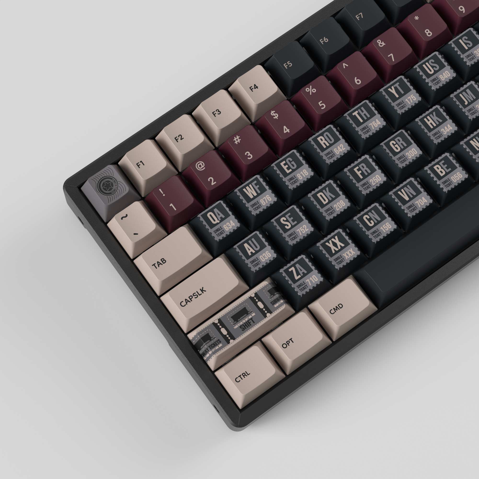 Vintage Stamp - Cherry Profile Dye-Sub PBT Full Keycap Set