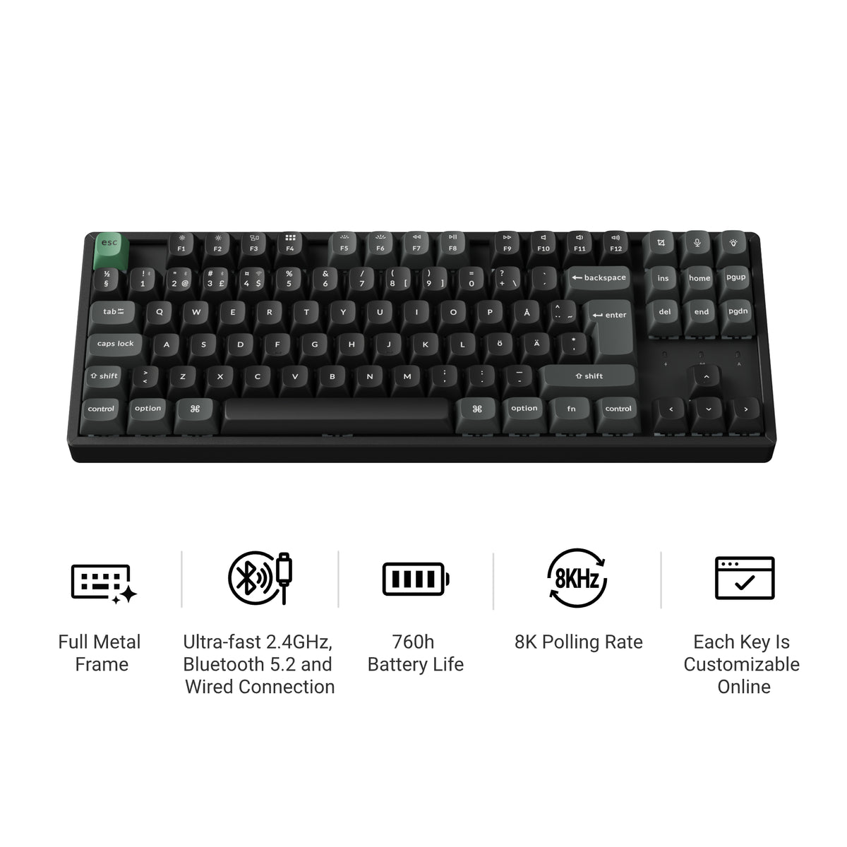 Keychron K8 Ultra 8K Wireless Custom Mechanical Keyboard
