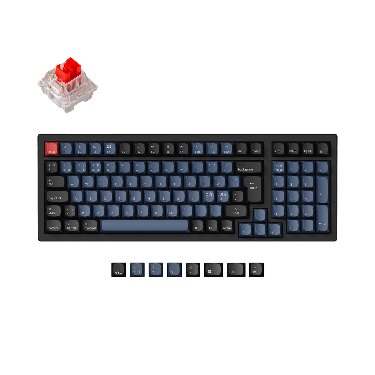 Keychron K4 Pro QMK/VIA trådlöst mekaniskt tangentbord ISO Layout Collection